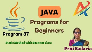 Java Programming Tutorial: Static Method with Scanner class