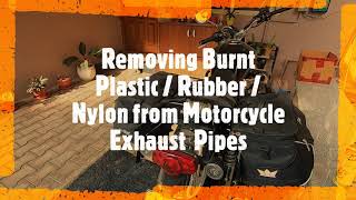 Honda CB350 Highness | How to Remove Burnt Material from Motorcycle Exhaust Pipes Without Scratches