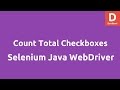 Total checkboxes on webpage selenium java webdriver