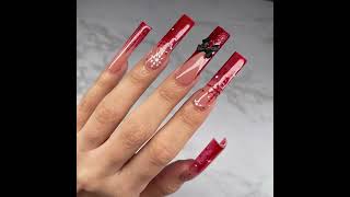 For Christmas #fakenailsathome #nailmas #holidaynails #pressonnails #beauty #fashion #weddingnails