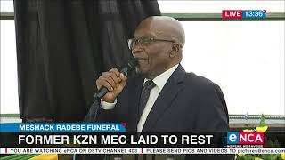 Zuma speaks at funeral of former KZN MEC