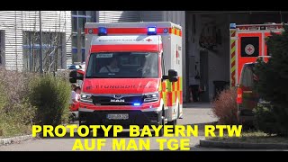 [Erstmalig] Neuer Prototyp Bayern RTW auf MAN TGE vs 2023 RTW auf Mercedes Benz Sprinter BRK Dachau