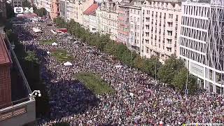 @streetniklivemedialibre #prague #manifestation massive, contre la flambée des prix et crises