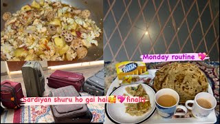 Winter is coming ❄️ || gobi or beh ka salan || Monday morning routine || Huda vlogs