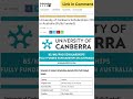 Study in Australia with University of Canberra Scholarships #shorts