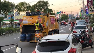 龍潭區垃圾車352-VN沿線播音收運(桃園市環境清潔稽查大隊) Taiwan Garbage Truck in Taoyuan city，Taiwan (ゴミ収集車、대만 쓰레기차 )