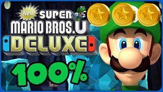 New Super Mario Bros. U Deluxe 💚 1-2 Crooked Cavern + Secret Exit 💚 100% All Star Coins