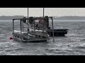 pontoon boat flipped by storm in rockville minnesota