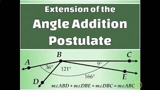 Extending the Angle Addition Postulate