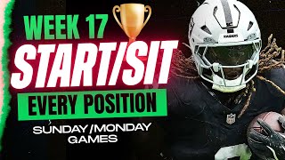 Week 17 ALL POSITIONS START/SIT Every Match Up Analysis 🚨 MUST-Play or Bench Players - PART 2