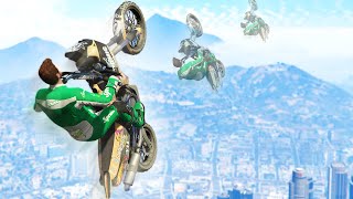 FLY TO SPACE BIKE GLITCH! (GTA 5 Funny Moments)