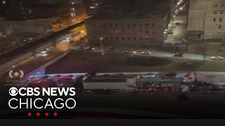 Steel pipes fall on Kennedy Expressway