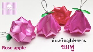 พับเหรียญโปรยทาน ชมพู่ Rose apple