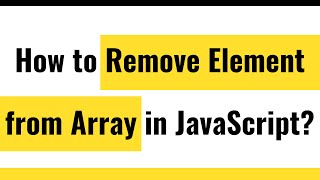✅ JavaScript Array | Remove Element from Array | Array Pop Method | Array Shift Method