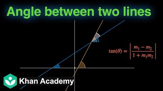 Angle between two lines | Straight lines | Grade 11 | Math | Khan Academy