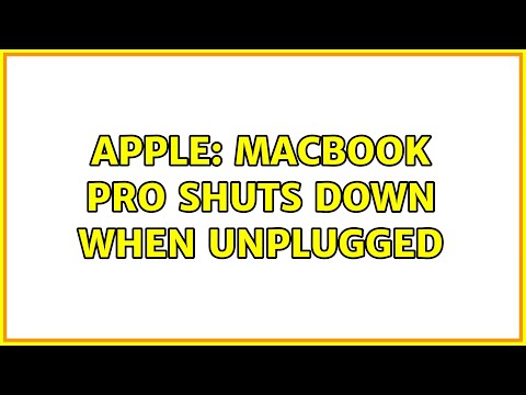 Apple: MacBook Pro shuts down when unplugged (2 Solutions!!)