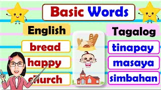 Learn Basic Words | English Tagalog | For preschoolers