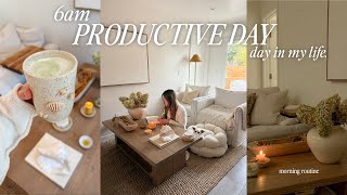 6am productive day in my life | staying consistent, healthy morning routine, workout \u0026 meal ideas!