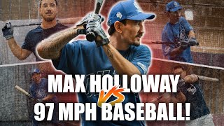 Max Holloway vs 97MPH Fastball - Who wins?! (You Won't Believe This!)