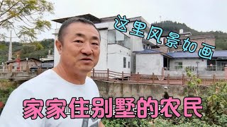 来到广东河源农村，这里家家住别墅，村里的环境宛如景区一样