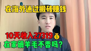 利润大到吓人的小生意，在海外通过搬砖赚钱，薅羊毛10天收入27319，开挂的人生真的很爽！#tiktok #tiktok干货 #tiktok赚钱 #薅羊毛 #搬砖 #副业 #兼职 #赚钱