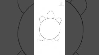 How to draw Tortoise (Turtle) / Easy Tortoise Drawing #shorts #youtubeshorts