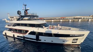 2022 Multi Award Winning KOJU Superyacht docking in Port Hercules, Monaco @archiesvlogmc