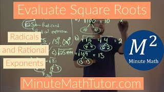 Evaluate Square Roots | Radicals and Rational Exponents | College Algebra