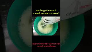 അരിപ്പൊടി കൊണ്ട് നല്ല പഞ്ഞി പോലെ സോഫ്റ്റ് cake ഉണ്ടാക്കാം | Rice flour cake