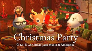 【あつ森BGM】暖炉のある部屋で過ごす楽しいクリスマス🎄Lo-fi Christmas BGM \u0026 焚き火の環境音🎧【ACNH / 3時間】睡眠・読書・勉強・作業用