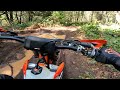 2022 ktm 250xc tpi with tsp power kit riding trail 1 at shotgun creek ohv