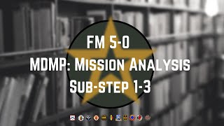 MDMP: Mission Analysis (Including sub-steps 1-3)