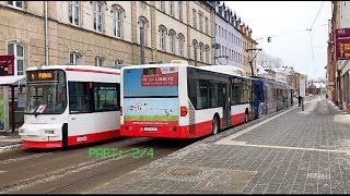 Zwickau, Tram, Bus and Winter time / Germany, January 2017 / Part: 2/4