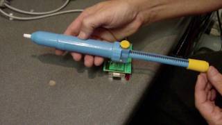 Electronics How-to Use a OK Industries De-soldering Pump Tool a.k.a. Solder Sucker