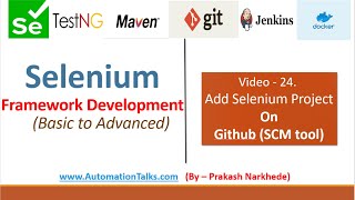 Selenium Framework - Basic- 24. Add project on GitHub/SVN (SCM tool) Selenium Framework source code