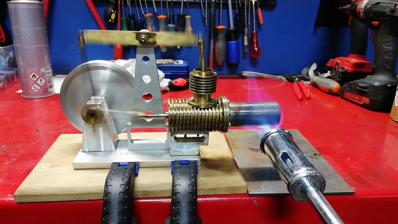 Stirling Engine Home Made - YouTube