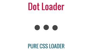 CSS Loading Animation | Pure CSS Dot Loader | 13
