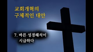 [이소평목사와 함께하는 새생명복음TV] ★교회개혁의 구체적인 대안★ 7. 바른 성경해석이 필요하다