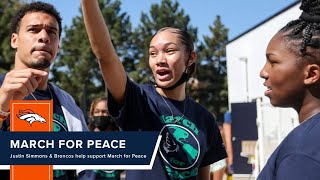 Justin Simmons and Broncos help support March for Peace at Denver Broncos Boys & Girls Club