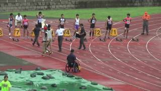 2017.7.16青森県中体連夏季大会　2年男子100ｍ準決勝1組