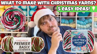 What to make with Christmas Yarns? Let us give you some ideas!! #hobbylobby