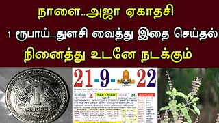 நாளை 23 வருடம் பிறகு அஜா ஏகாதசி ! 1 ரூபாய் துளசி வைத்து இதை செய்தால் நினைத்தது உடனே நடக்கும் !