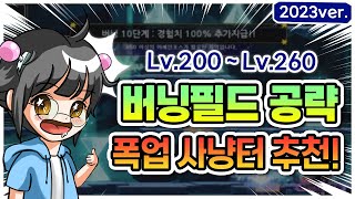 메이플 2023ver. Lv.200~260 확실한 버닝필드 폭업 사냥터 추천!!