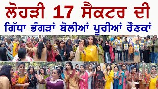 Lohri Celebration 2023 | Sector 17 Chandigarh | Gidha Boliya Bhangra Girls | Punjabi Teshan