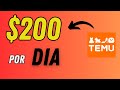 Gana $200 Con Temu Facil Y Rapido | Gana Dinero Online 2024