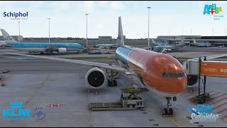 MSFS | Amsterdam (AMS) - Aruba (AUA) | PMDG - KLM Boeing 777-300ER - 4K