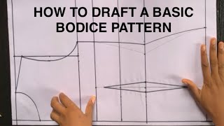 How to Draft a Basic Bodice Pattern (Front & Back) | Beginner Sewing Tutorial