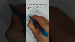 Find the inverse of a function #math  #algebra #inversefunctions