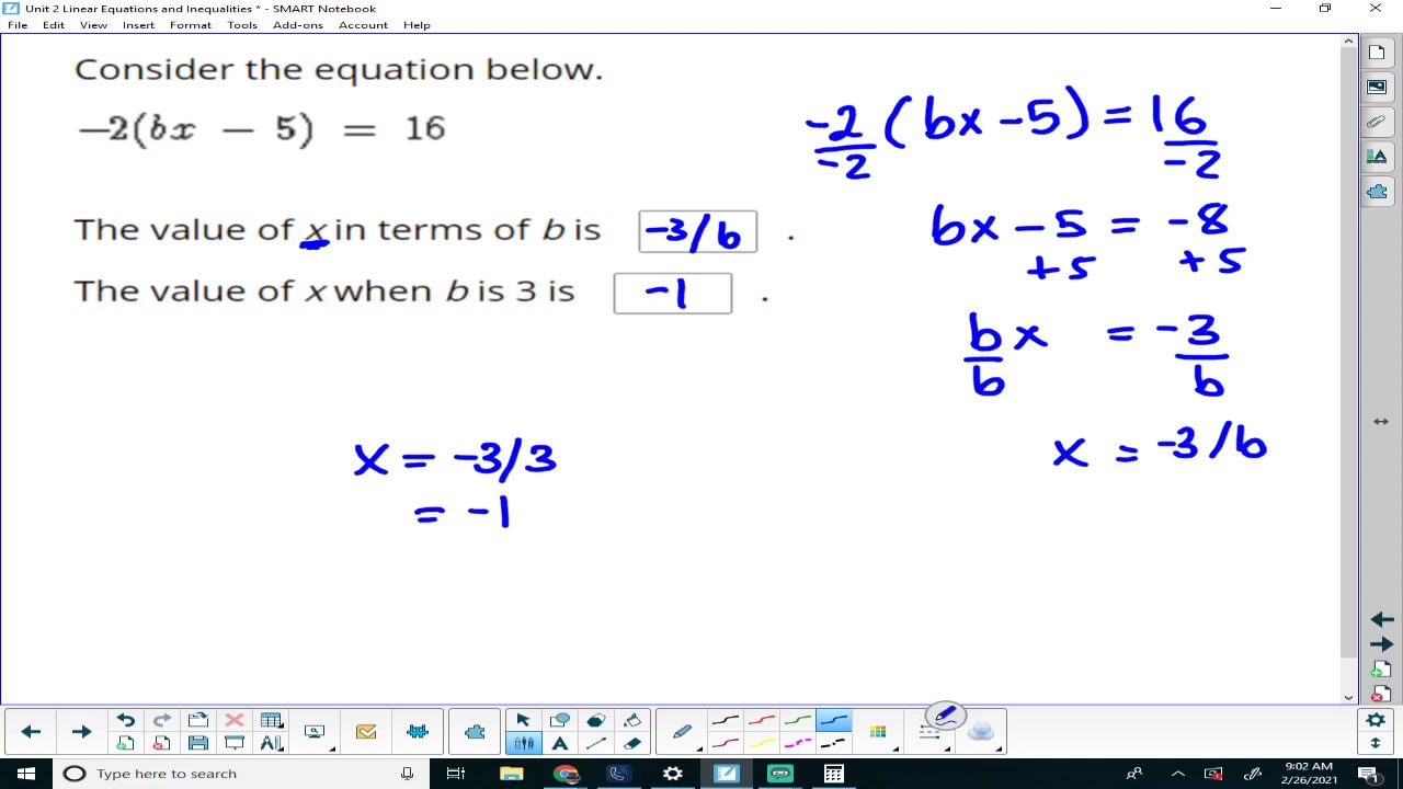 Unit 2 Solving Literal Equations Mastery Test Part 1 - YouTube