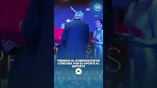 PREMIAN AL GOBERNADOR DE CÓRDOBA POR SU APORTE AL DEPORTE